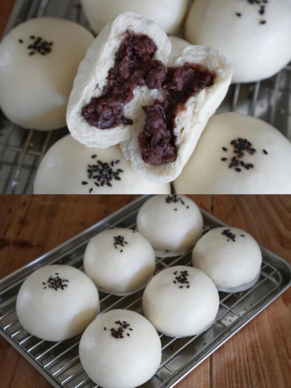 绵密香甜的豆沙包,我家御用豆沙馅 夏天做包子还不开空调真的是在虐待