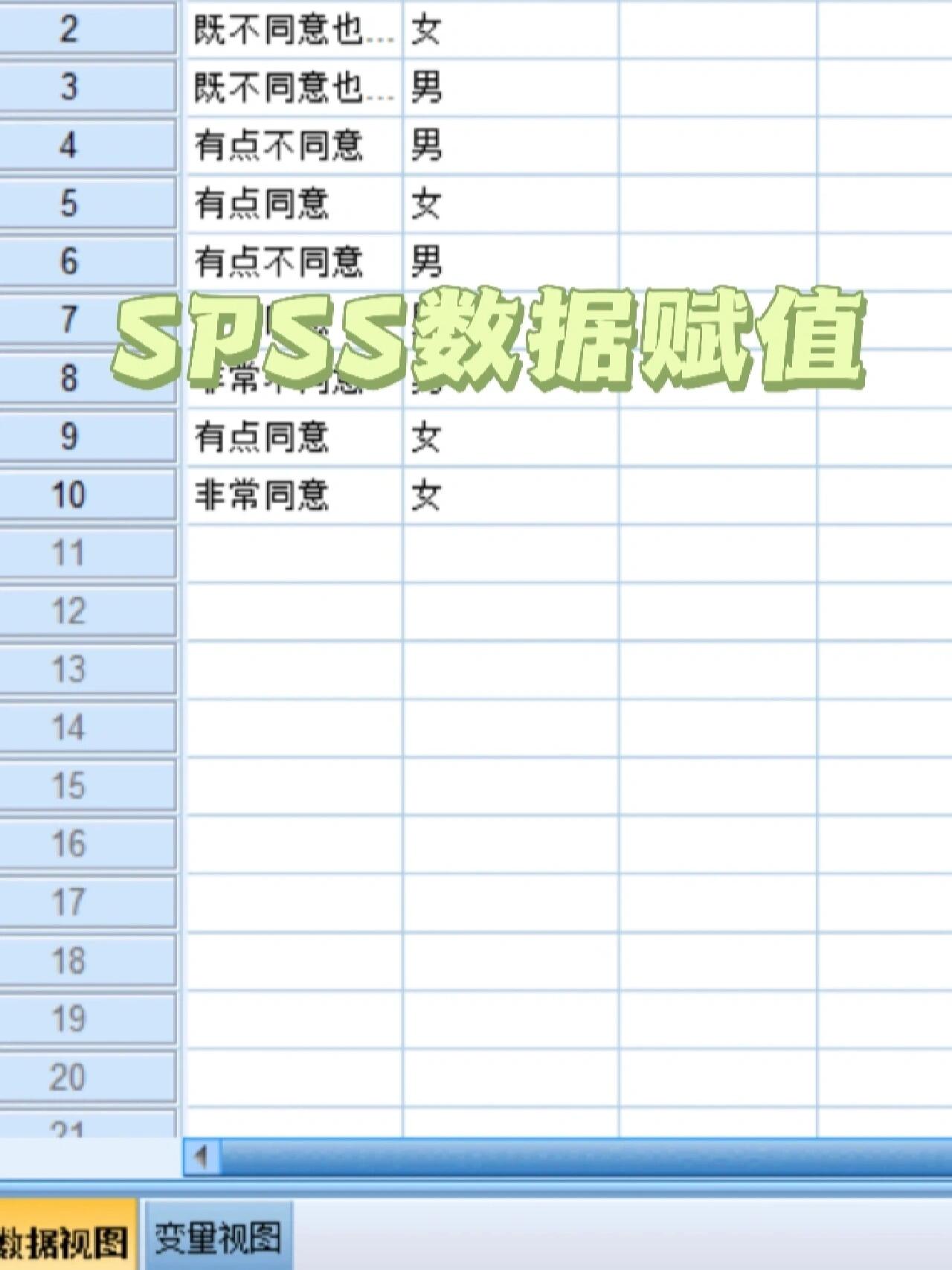 spss数据赋值