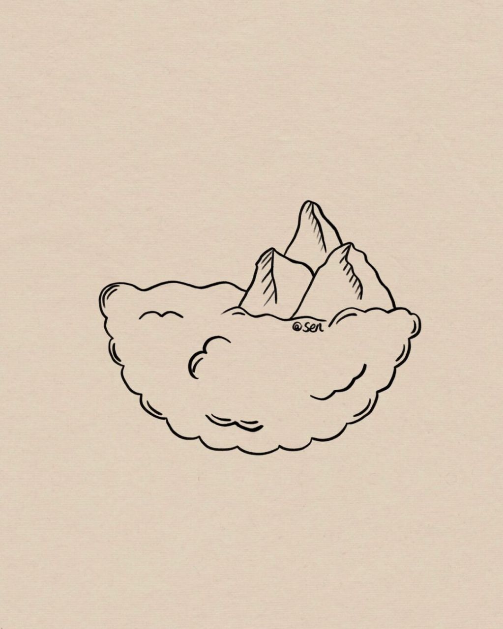 简单好看的简笔画装饰教程|附过程 画一个算ins风的黑白小插画吧