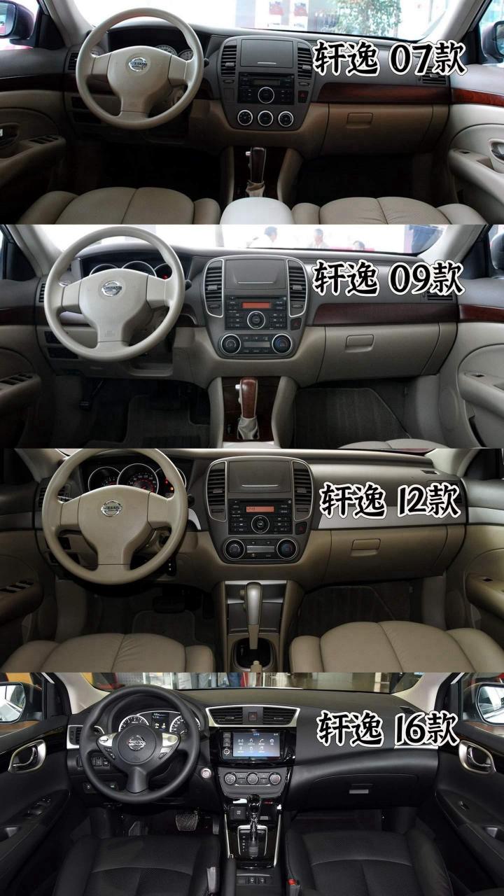 历代轩逸内饰,哪一代最好看呢.零七款之后,在无经典轩逸