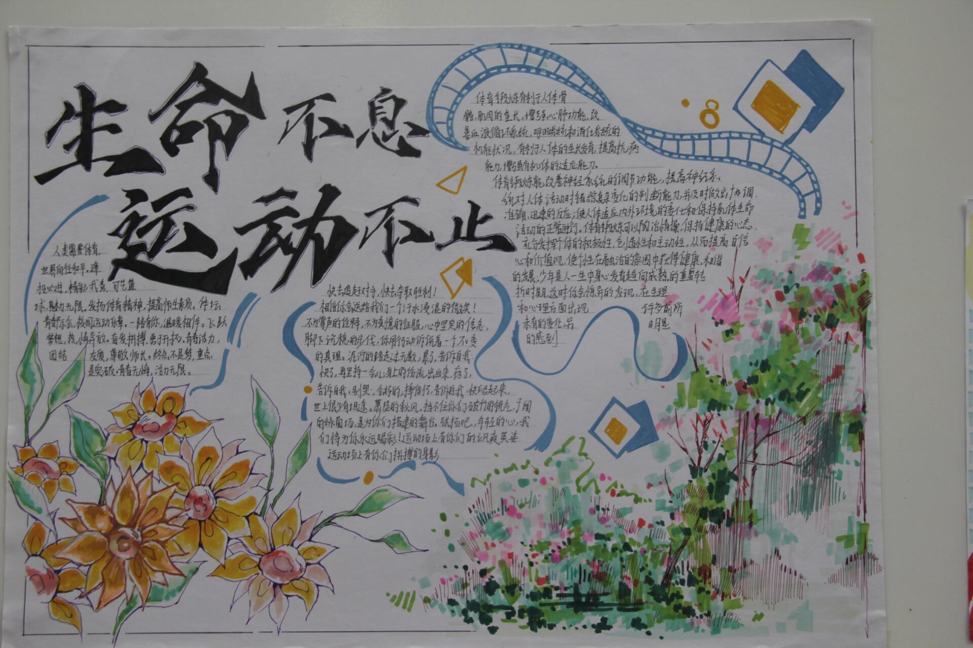 运动会健身节海报手抄报