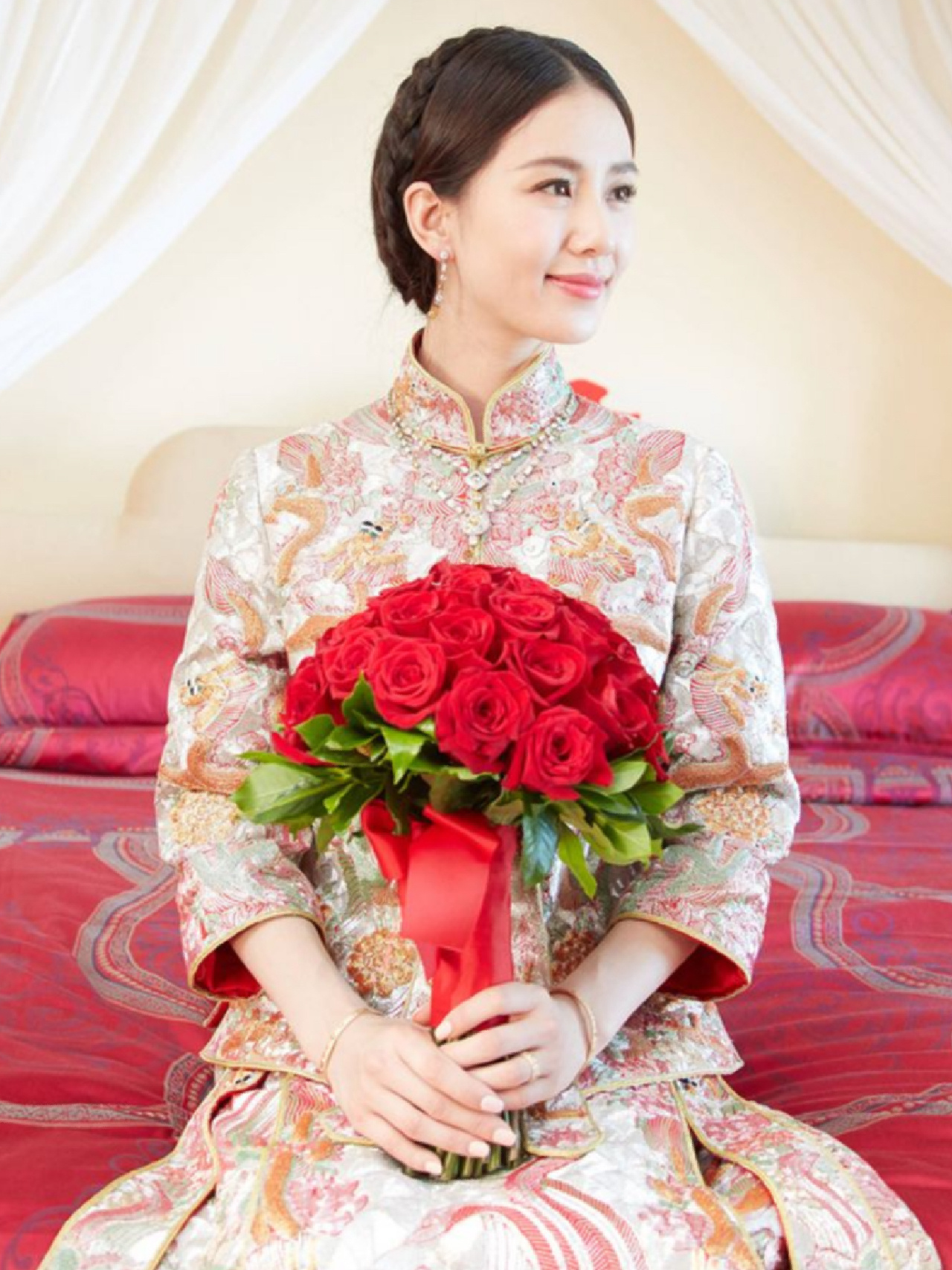 考古系列女明星龙凤褂造型 一些结婚照 一些古早剧照
