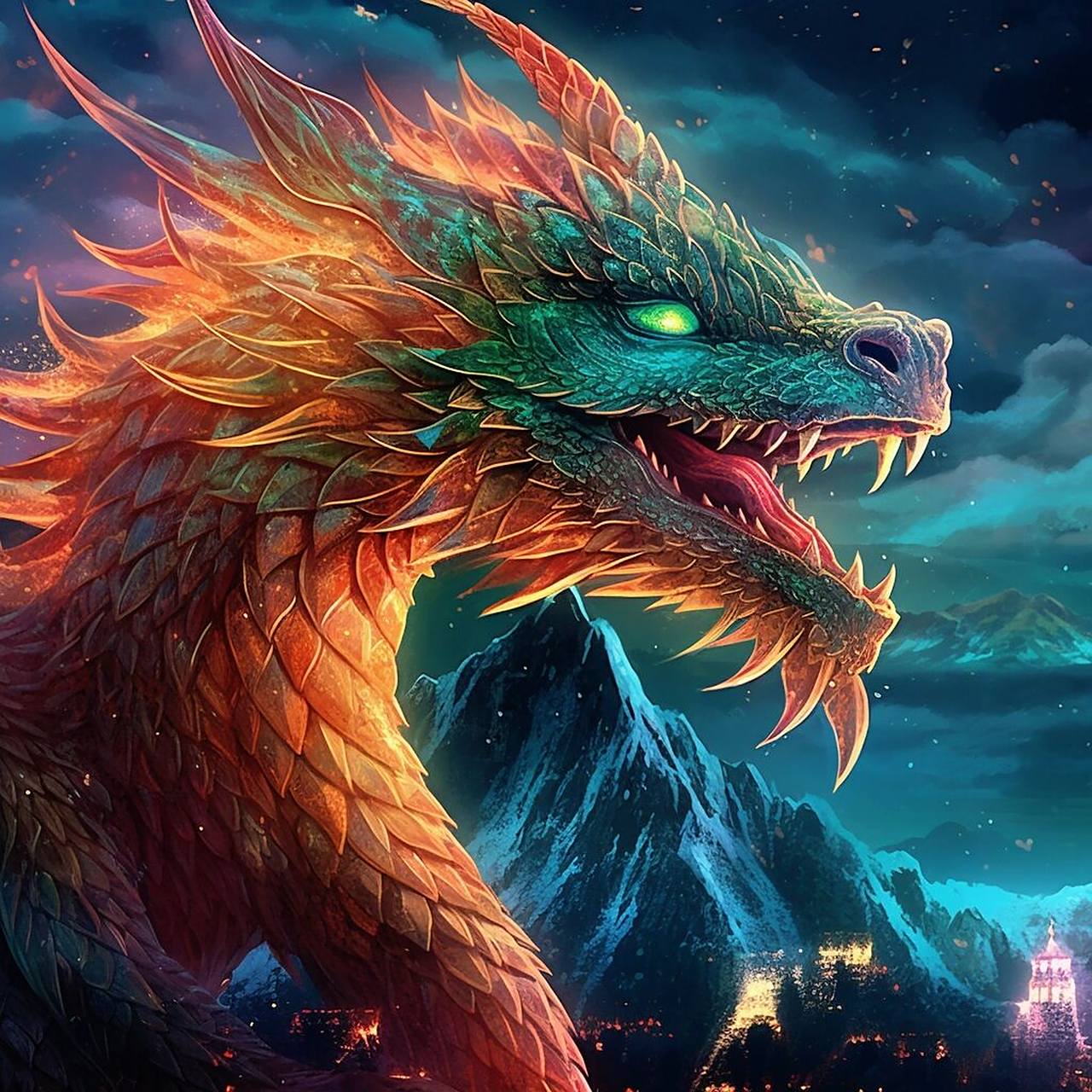 98 93中国龙系列头像 这个系列的头像以中国龙为主题,每一款头像