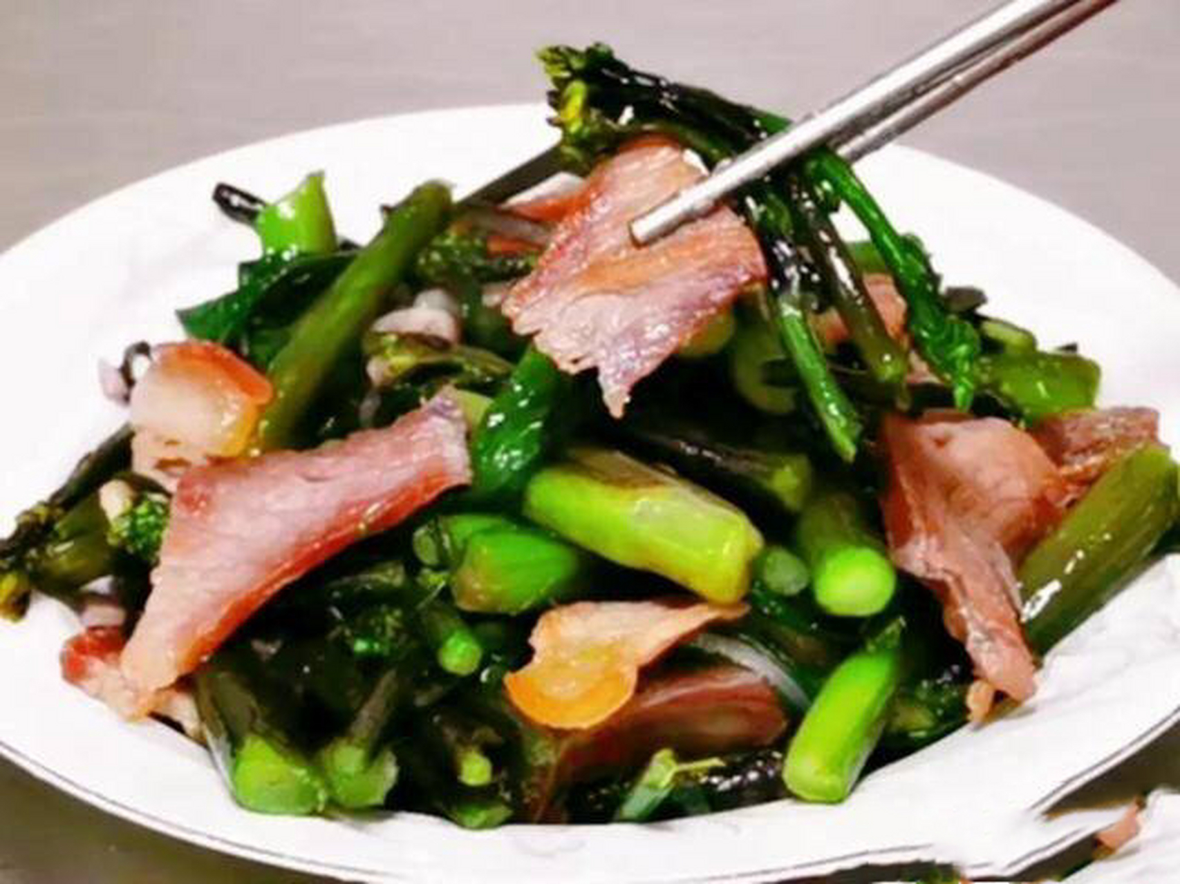 【武汉名菜-红菜苔】 红菜苔,又名"芸菜苔".