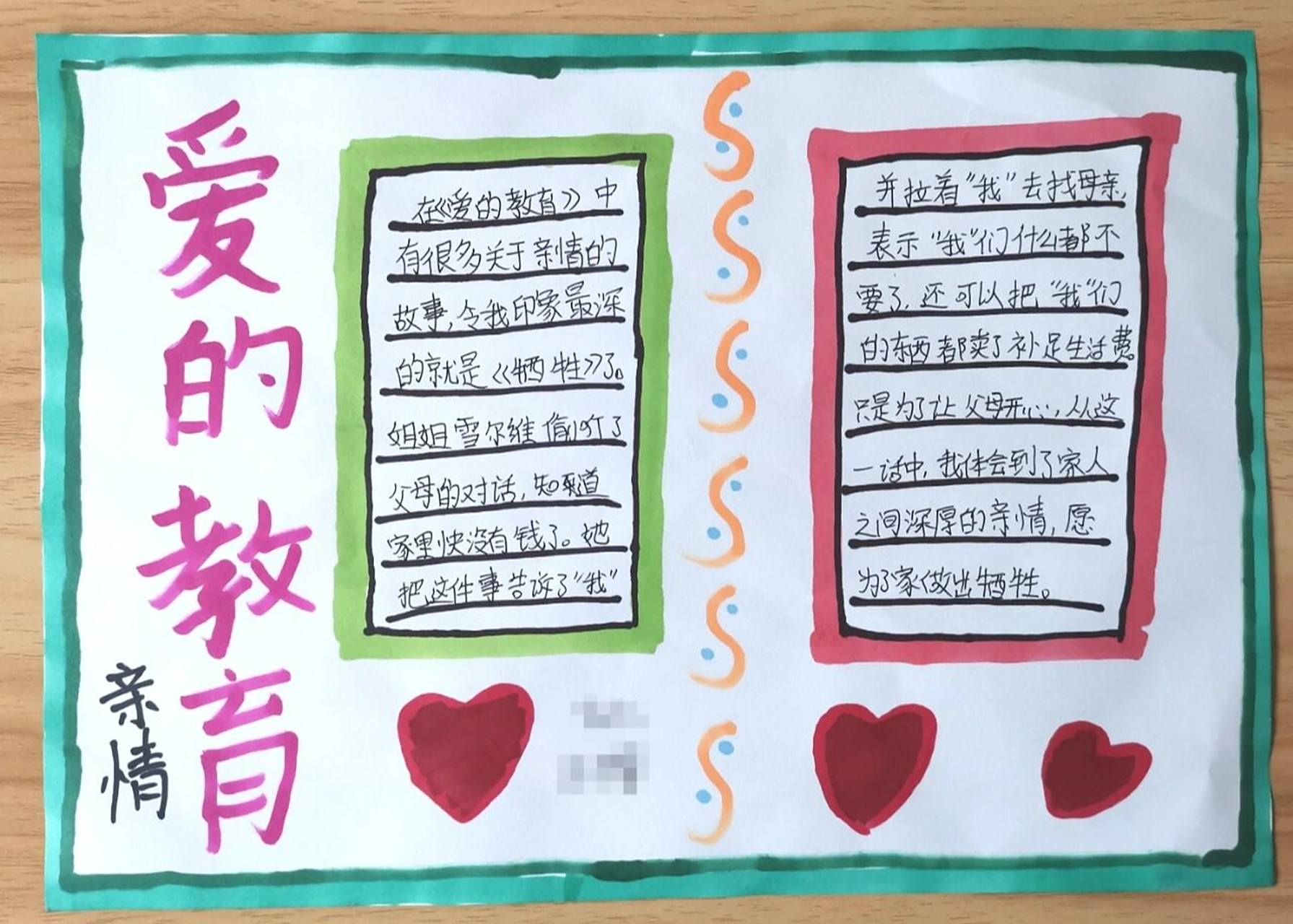 手抄报‖六年级阅读《爱的教育》2 最近老师疯狂让做关于《爱的教育》