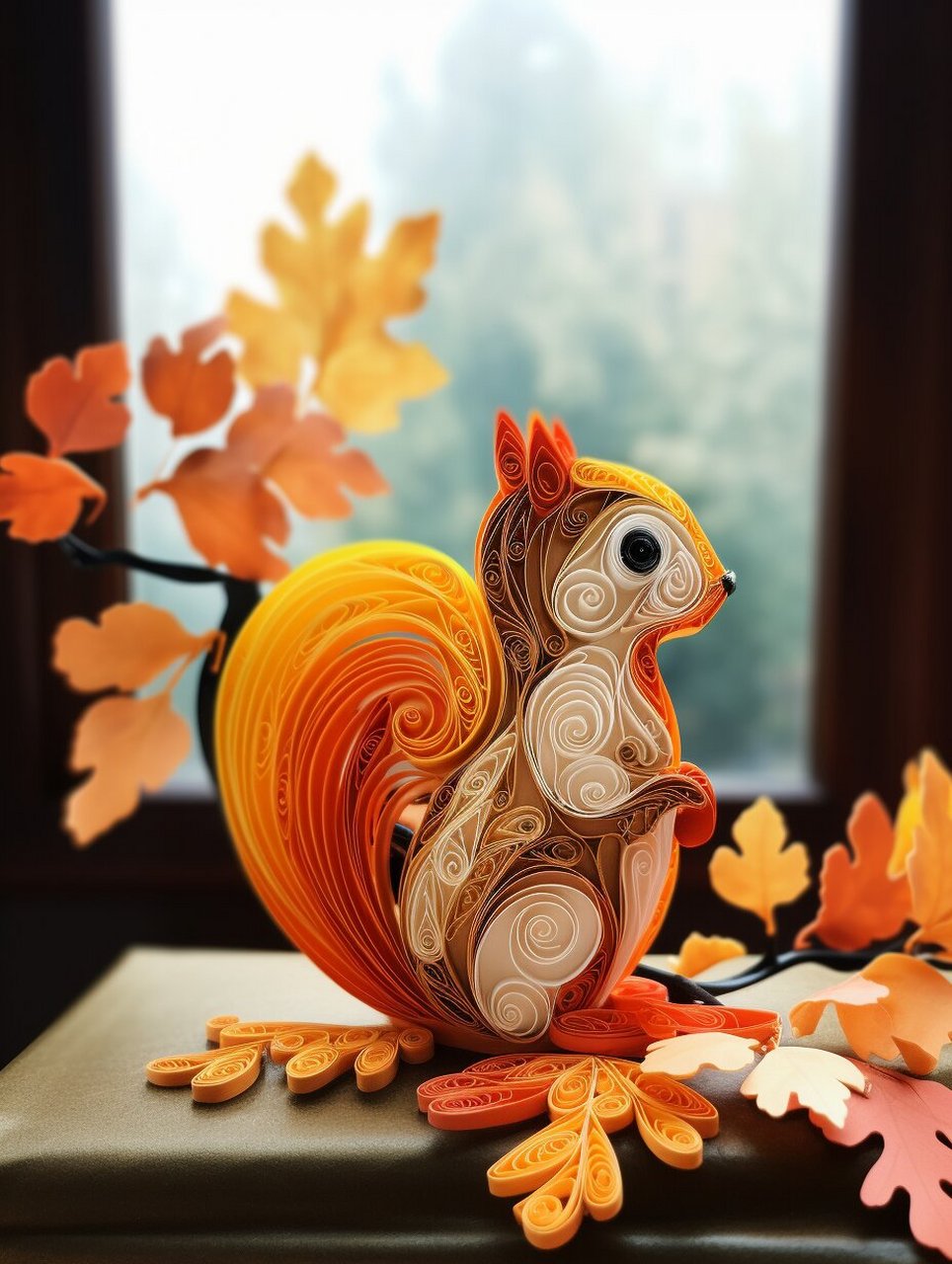 好看的立体衍纸 | 小松鼠2 是ai绘画生成的作品❗️❗️❗