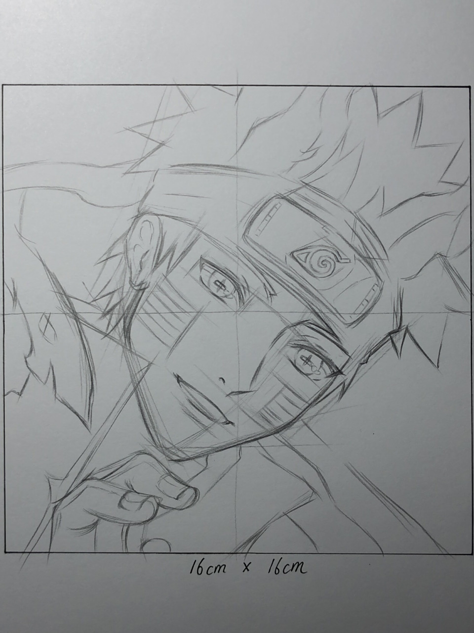 漩涡鸣人上色绘画过程图