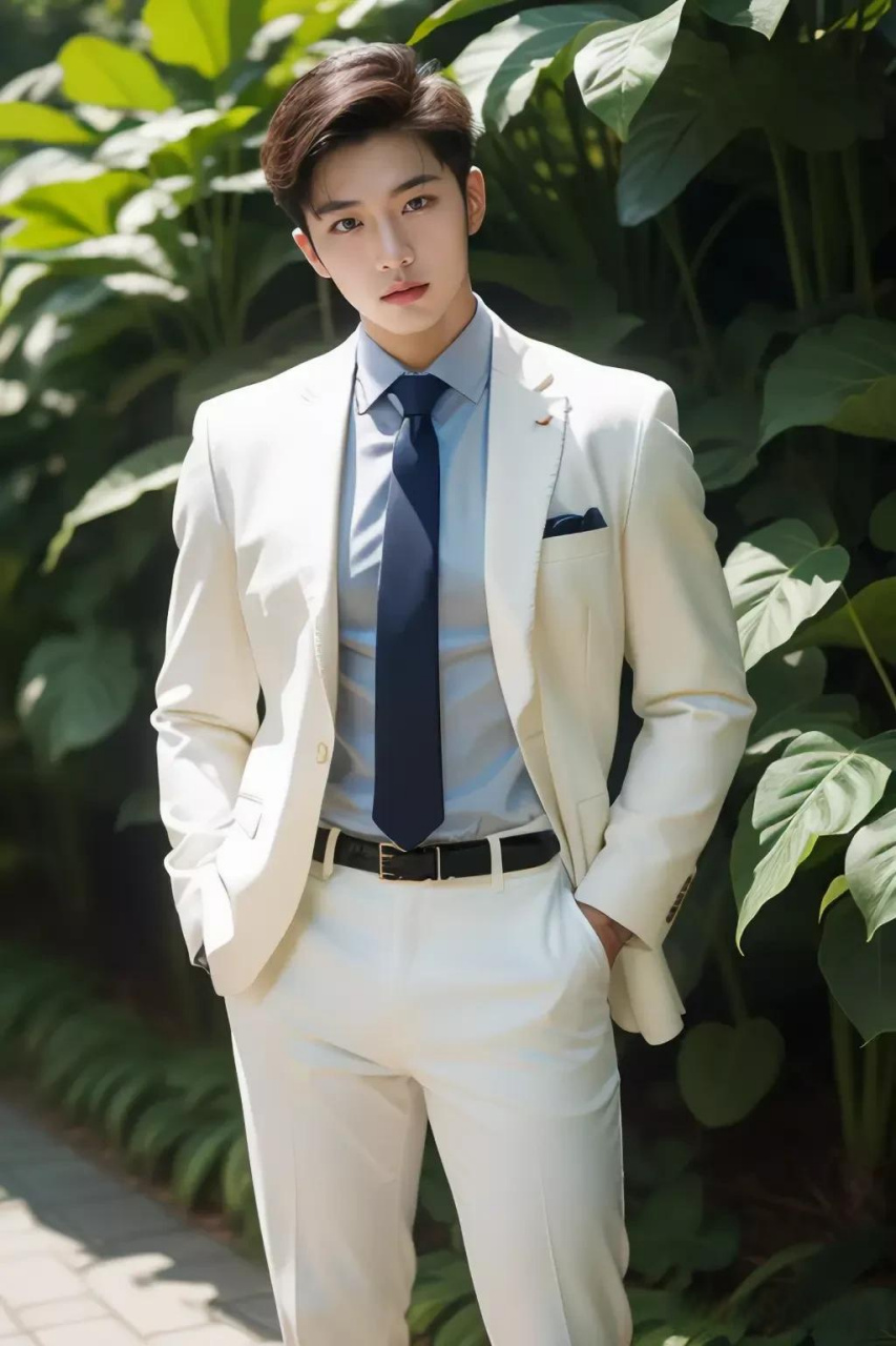 西装革履,尽显绅士风度.