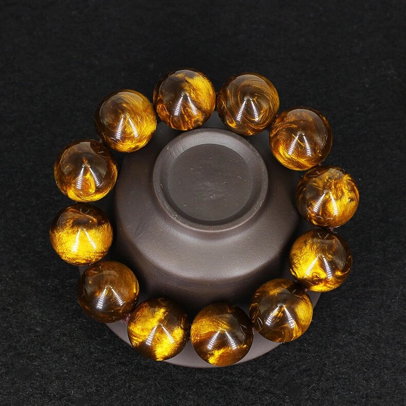 金丝海柳佛珠手串黑珊瑚二代海柳