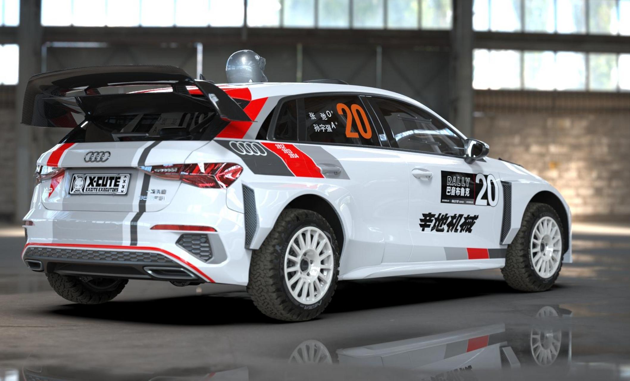 奥迪a3车身彩绘涂装贴膜 飞驰人生辛地.