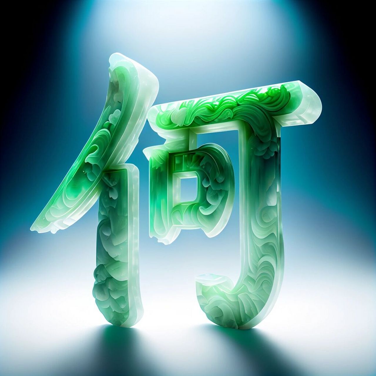 艺术字体设计·姓氏头像·何    姓氏头像