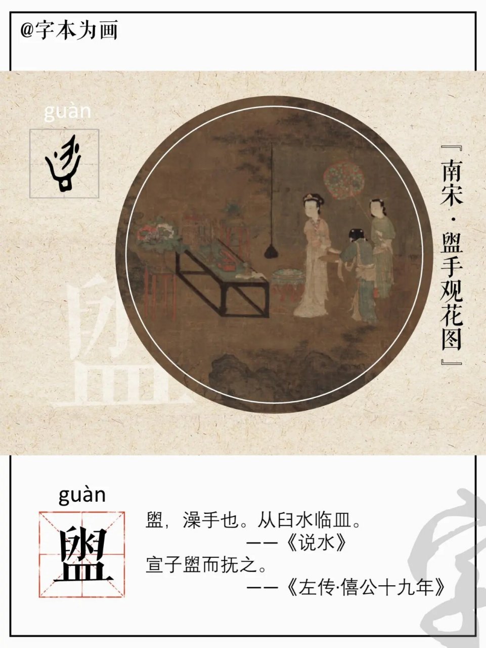 甲骨识字|| 勤洗手,爱干净,自古就是美德 【盥】字甲骨文字由(皿)