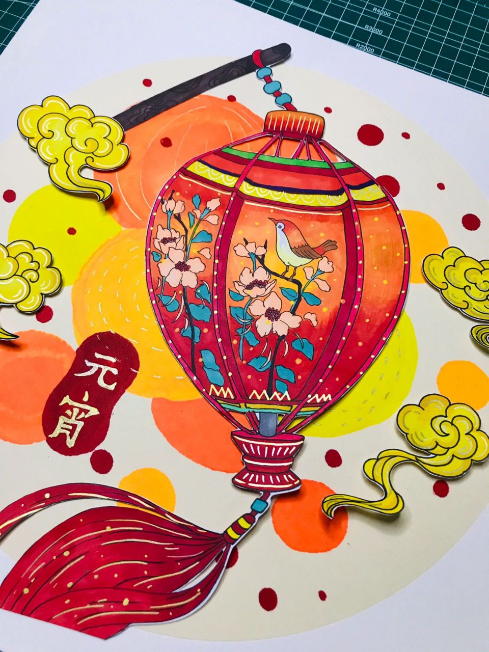 创意美术元宵节快乐 创意美术元宵节灯笼96