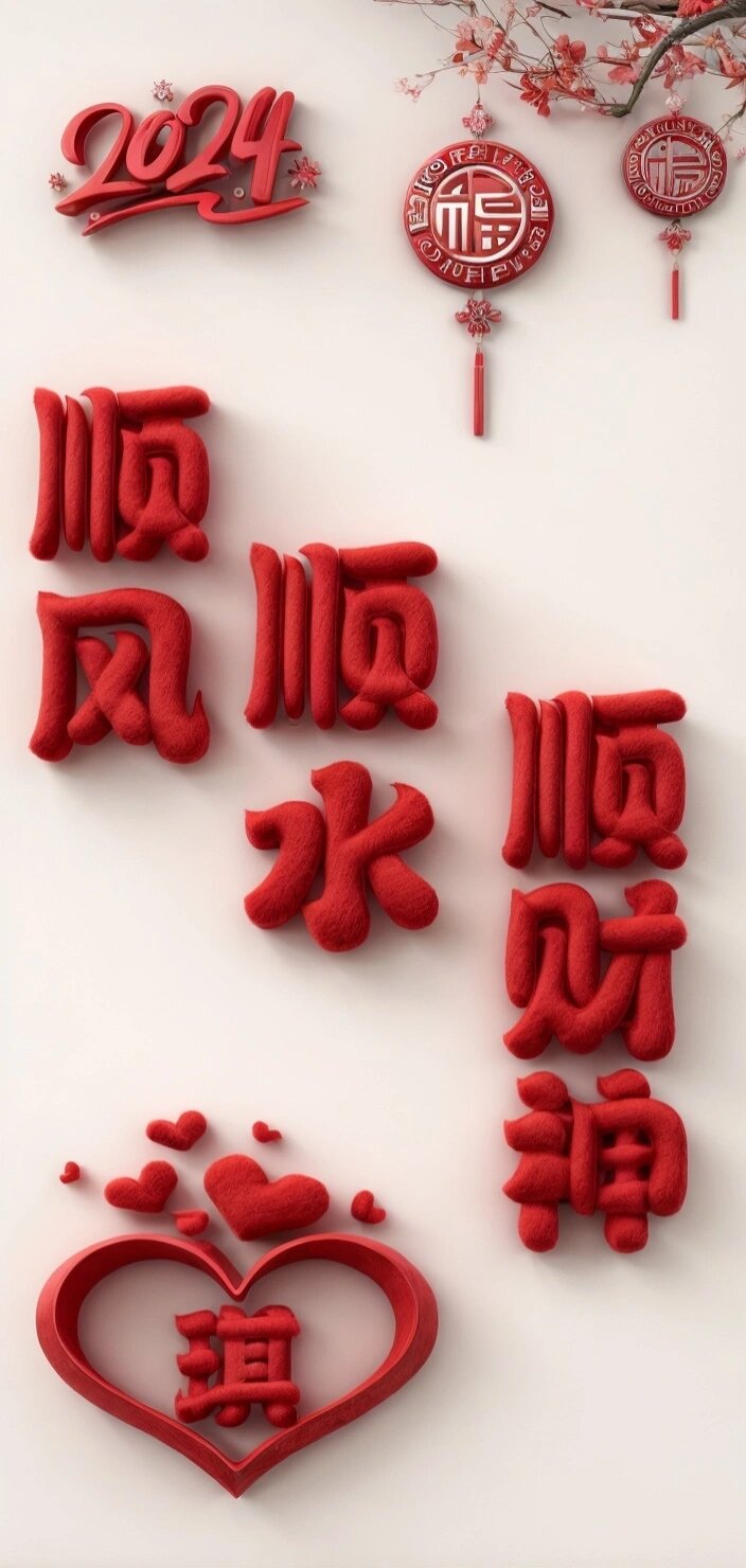 手机壁纸:2024顺风顺水顺财神