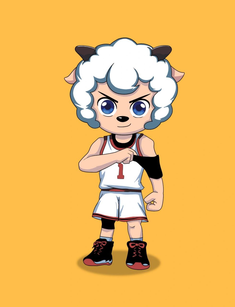 喜羊羊与灰太狼之筐出未来01喜羊羊(含线稿)