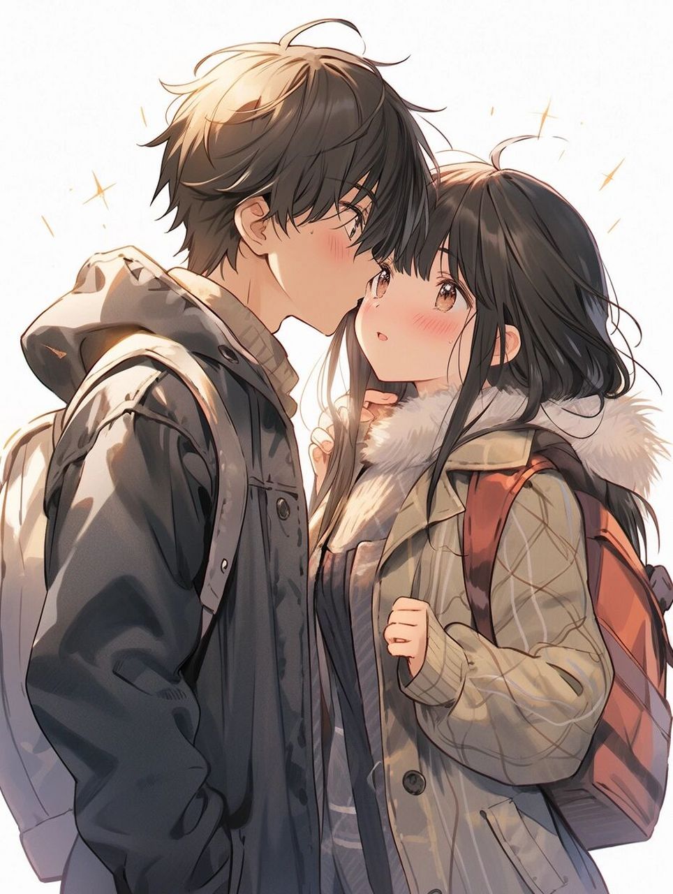 头像壁纸 我看到了一对情侣在海边沙滩上接吻,他们的双唇紧紧相拥93