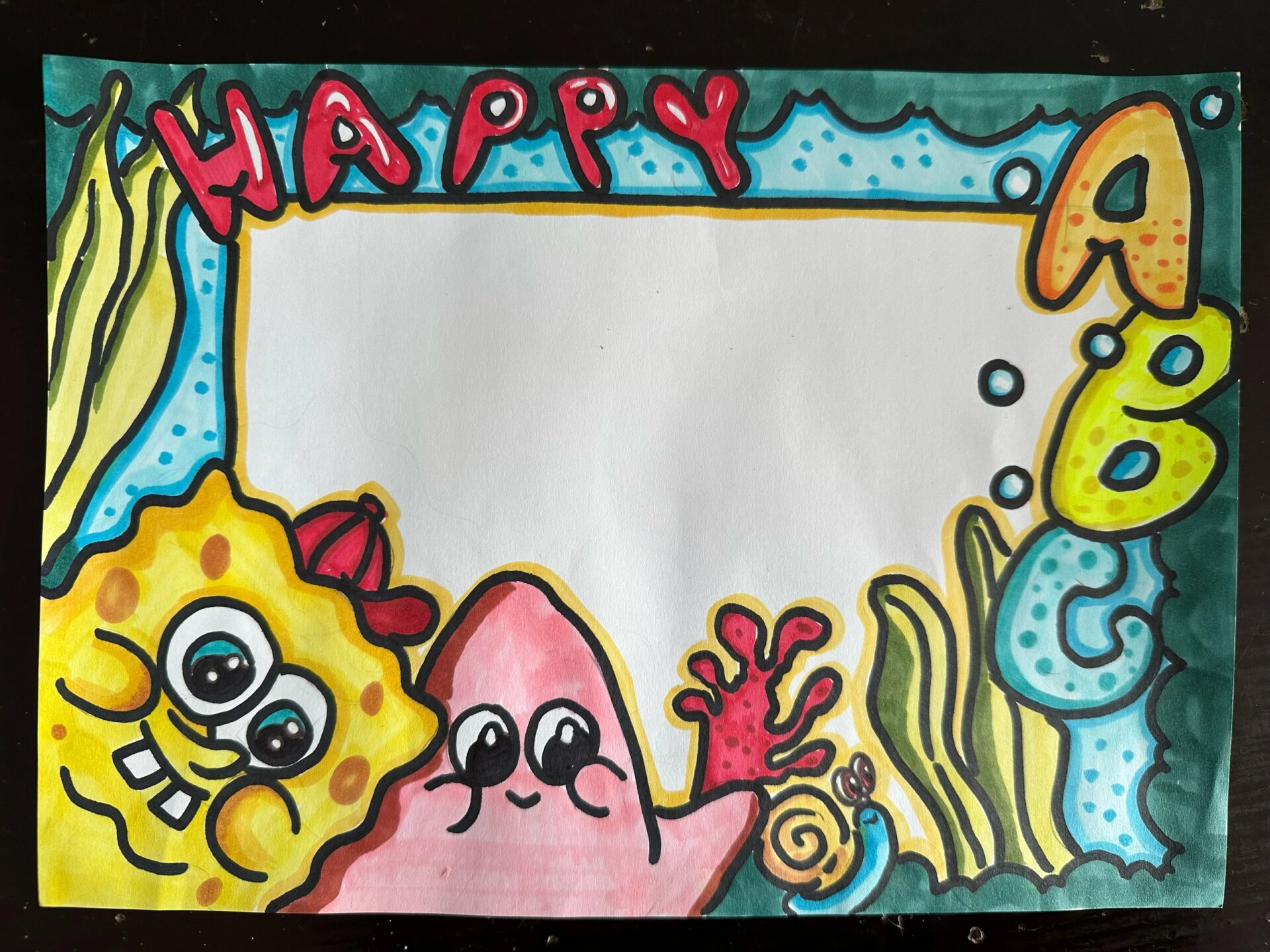 手抄报|英语小报|海绵宝宝派大星