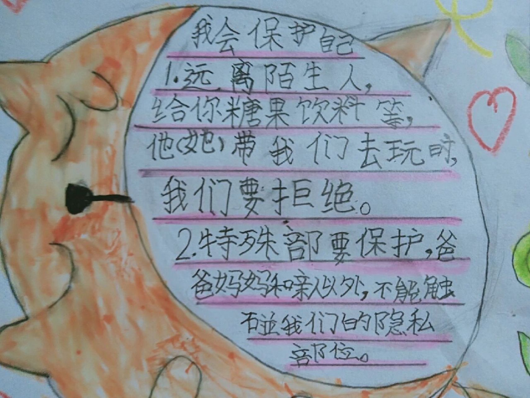 保护自己手抄报