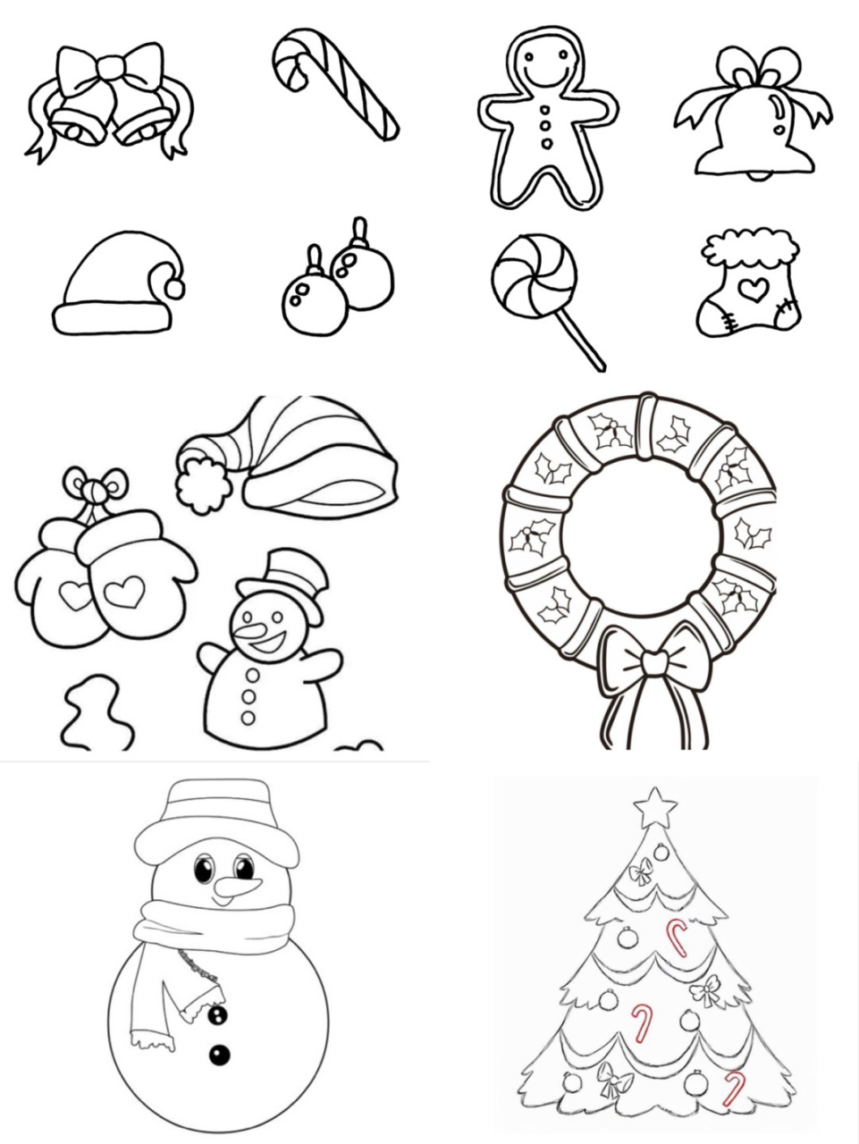 圣诞节元素,圣诞树,小雪人,糖果,圣诞袜 小素材来啦,圣诞节快设计起来