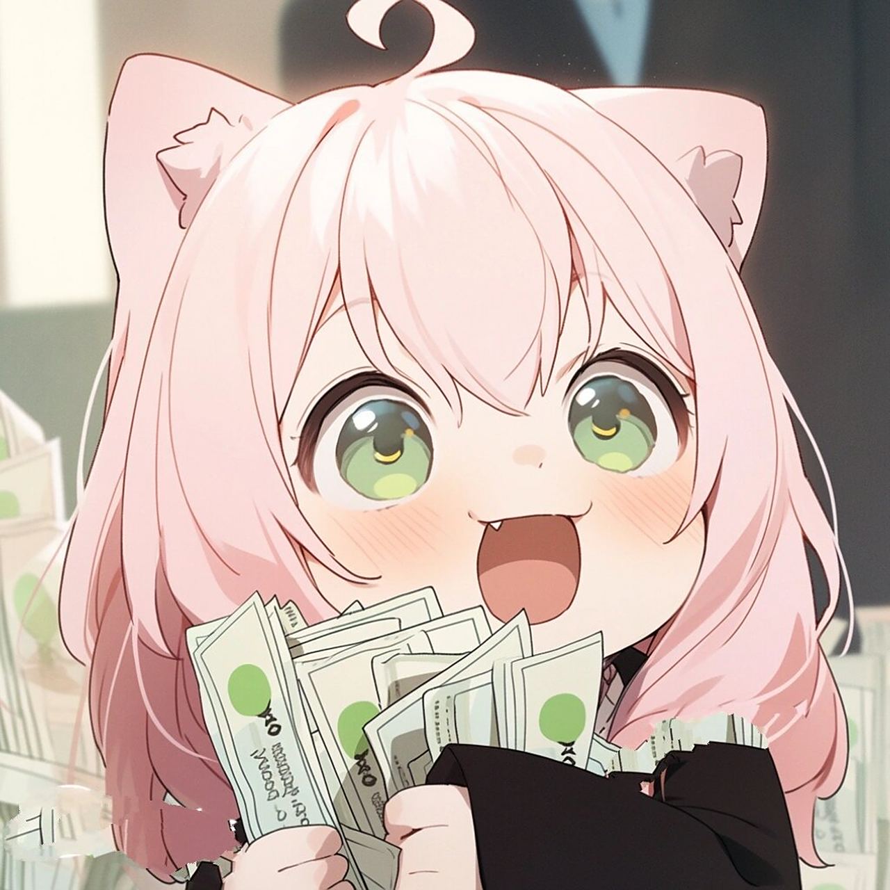 可爱小财迷|女生头像