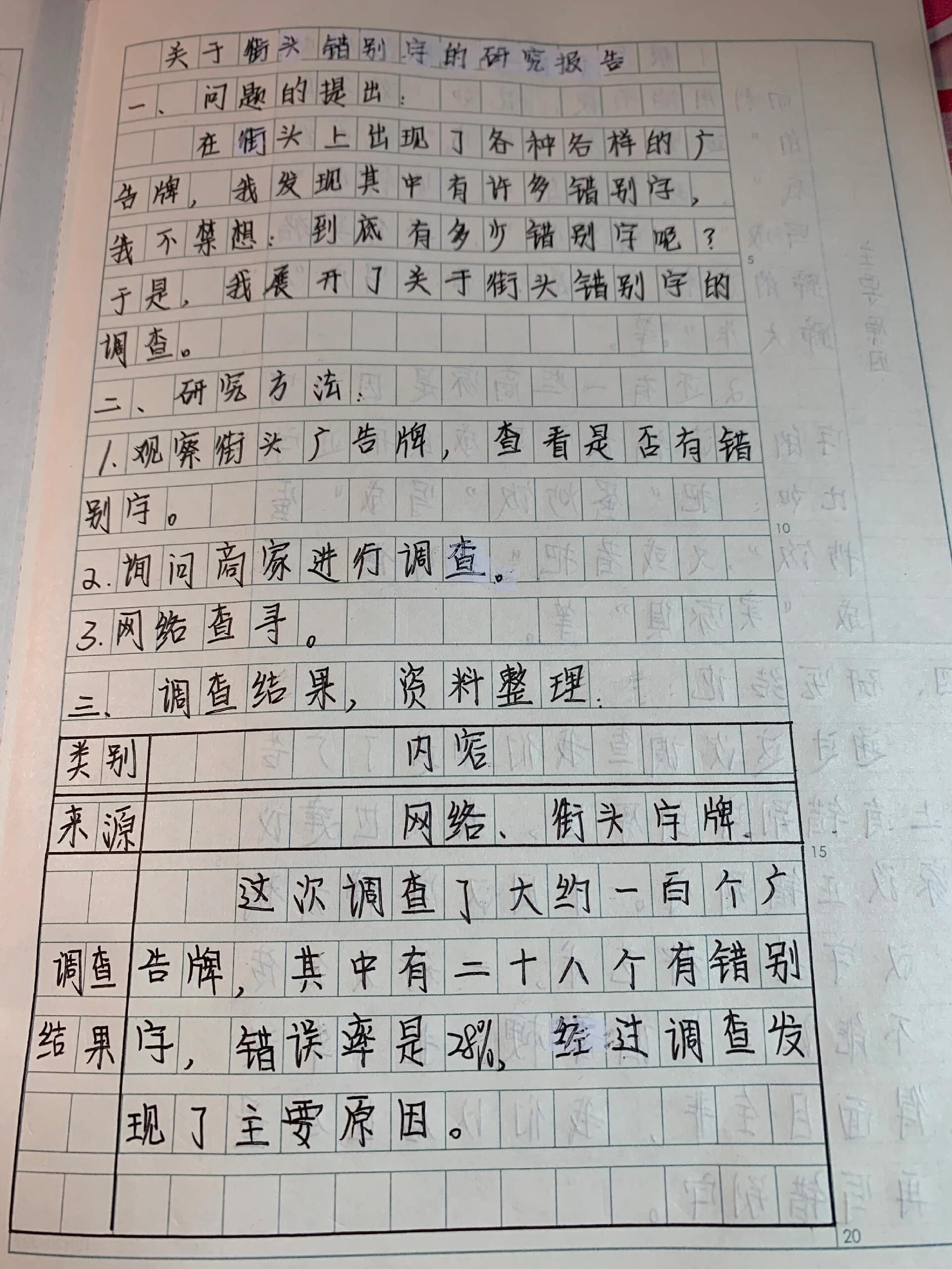 错别字报告图片