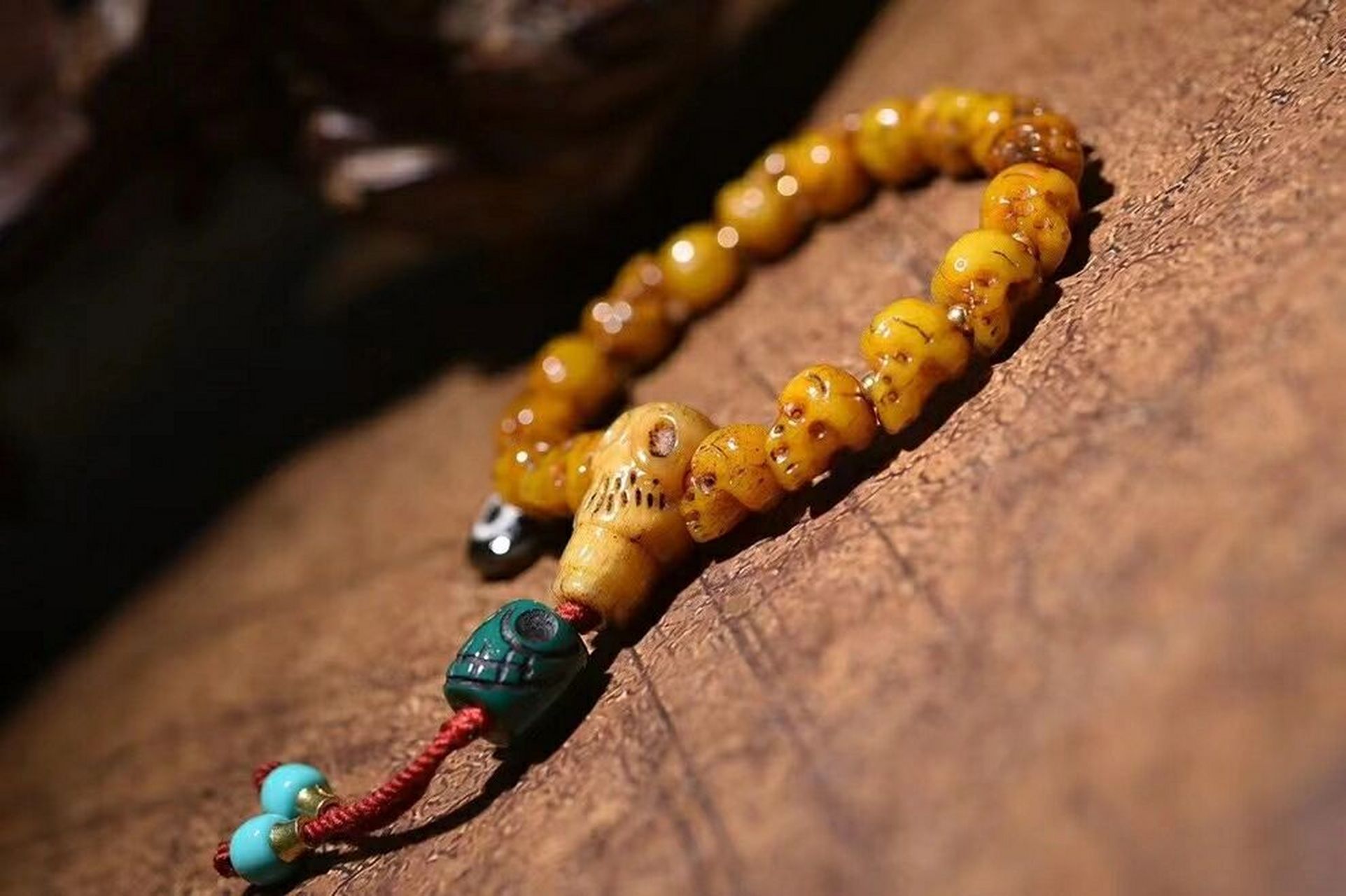 藏民回流——尸陀林手串 97藏民回流——尸陀林手串,蝌蚪纹特征明显