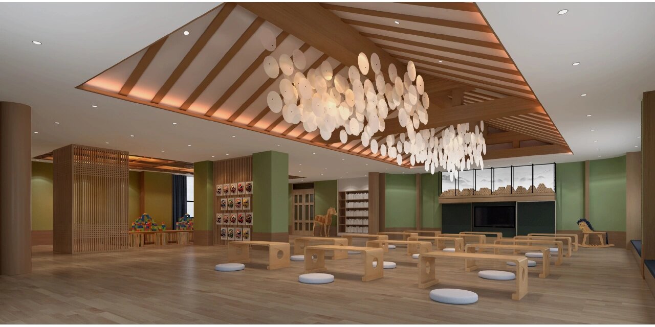 原创|新中式幼儿园国学馆设计,国风韵味