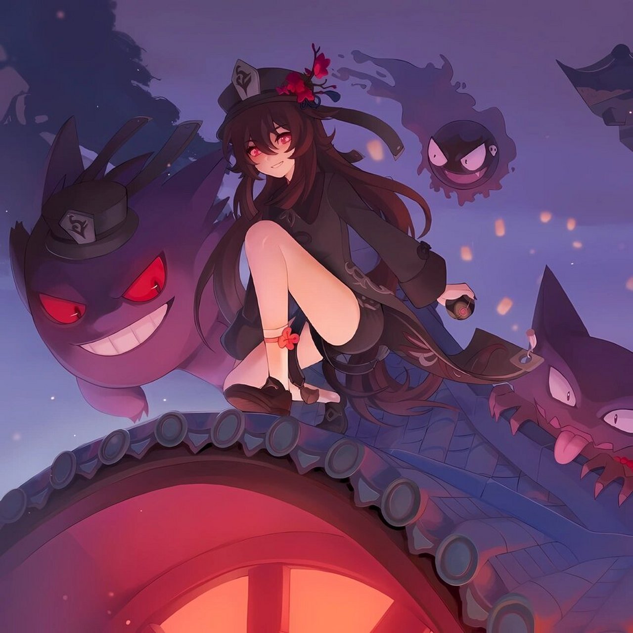 原神胡桃美图1比1头像60张(粉毛胡桃hhh)