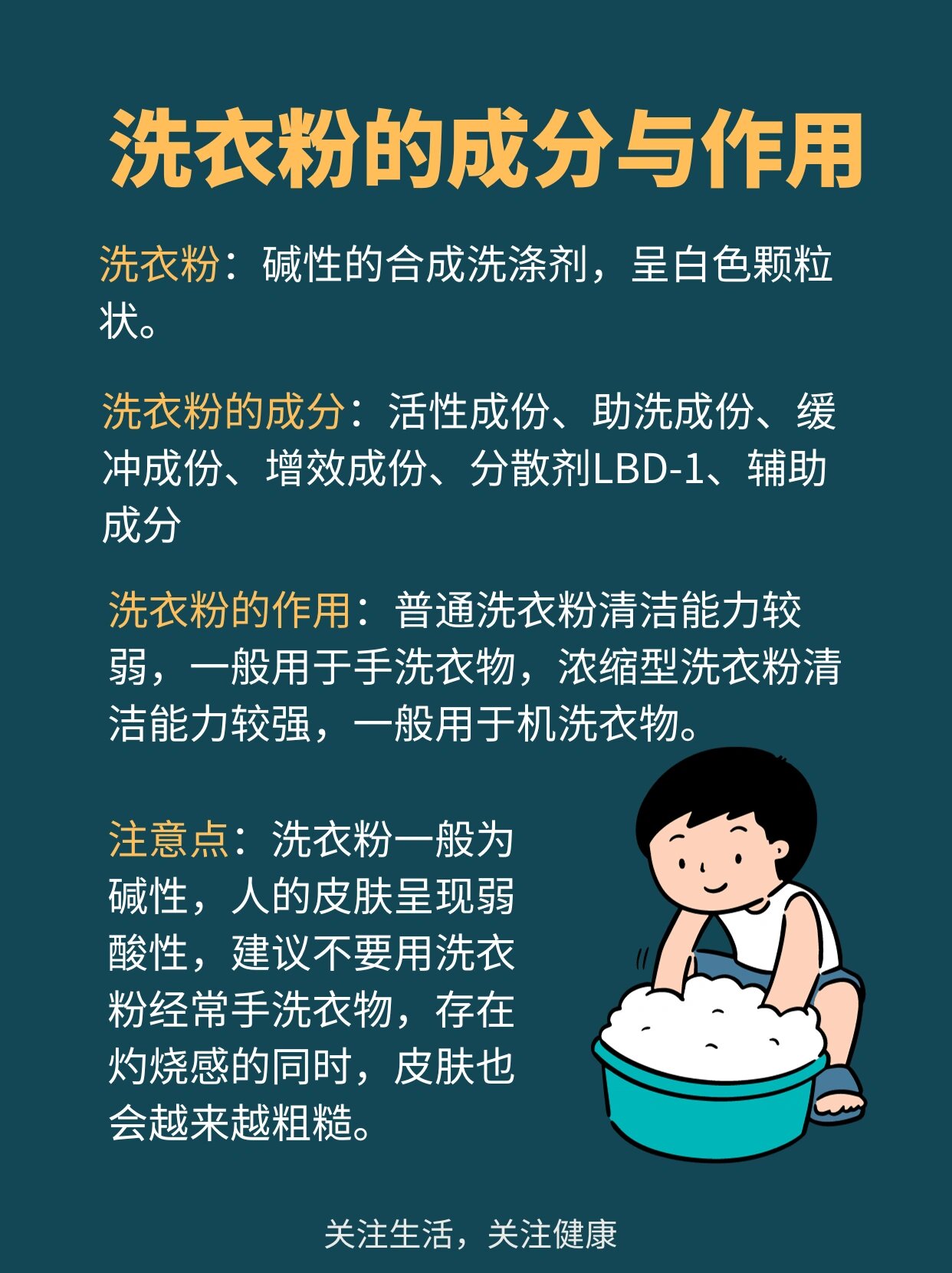 每天一个日用品小知识洗衣粉⑥ 洗衣粉的成分与作用 洗衣粉 碱性的