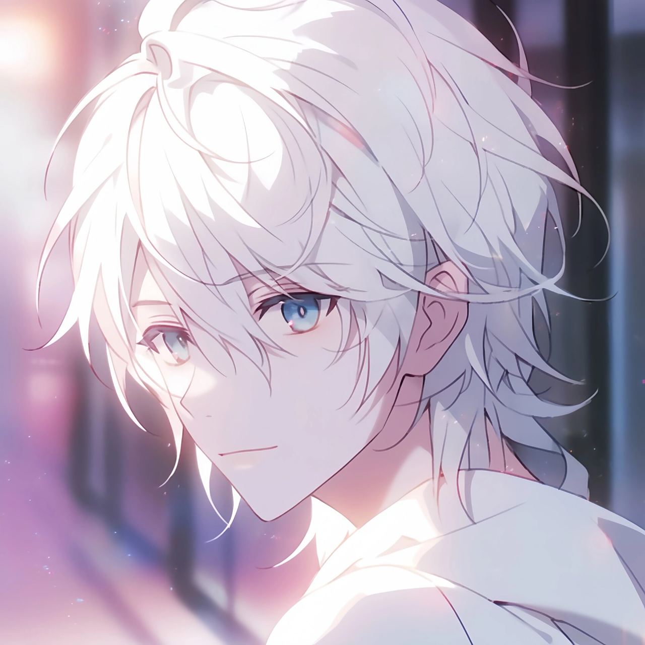 动漫头像|白发男头(3)