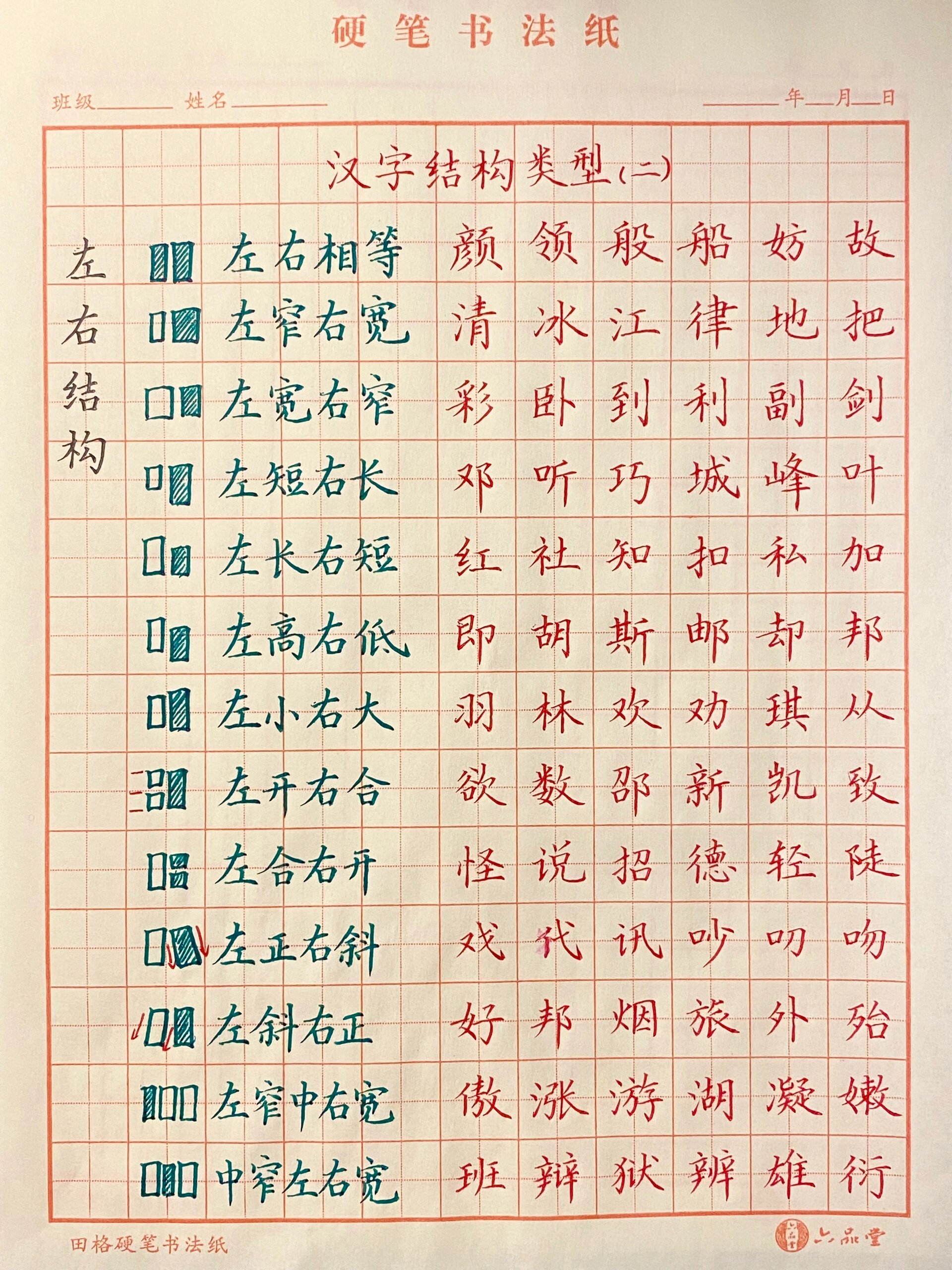 汉字各种字体七种图片