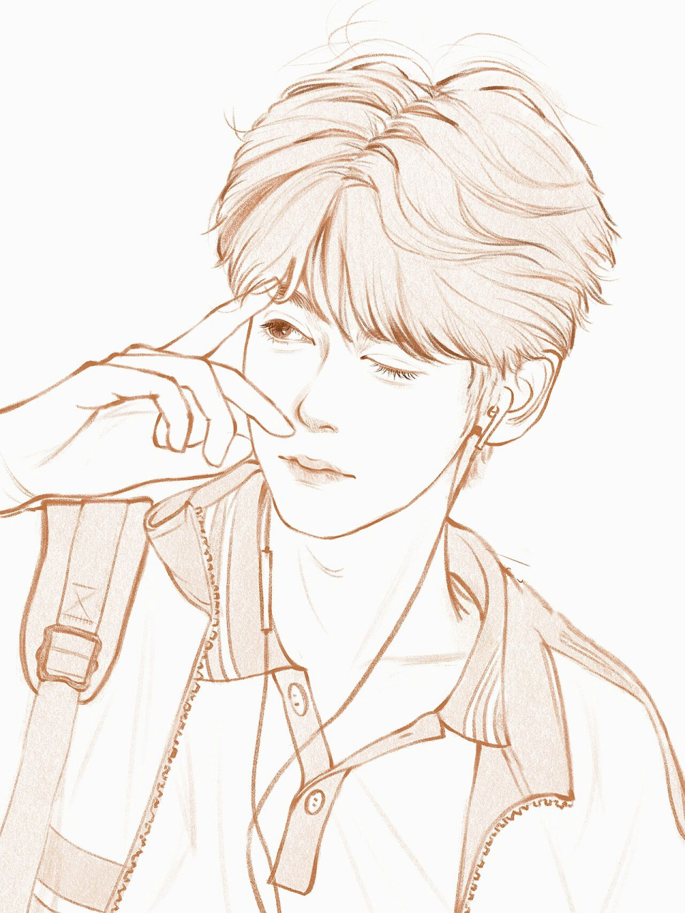 男生头像|线稿合集 男生线稿练习合集(运动,西装,校服,古风)有时间