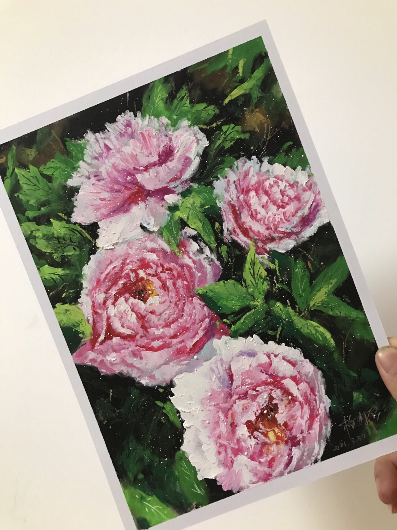 油画棒|牡丹花|有原速视频教程哦!附色号