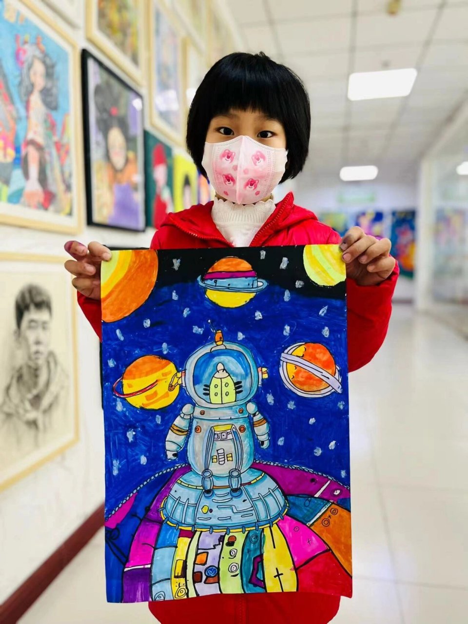 《科技主题绘画》儿童综合绘画 创作主题:科技与未来,太空航天 创作