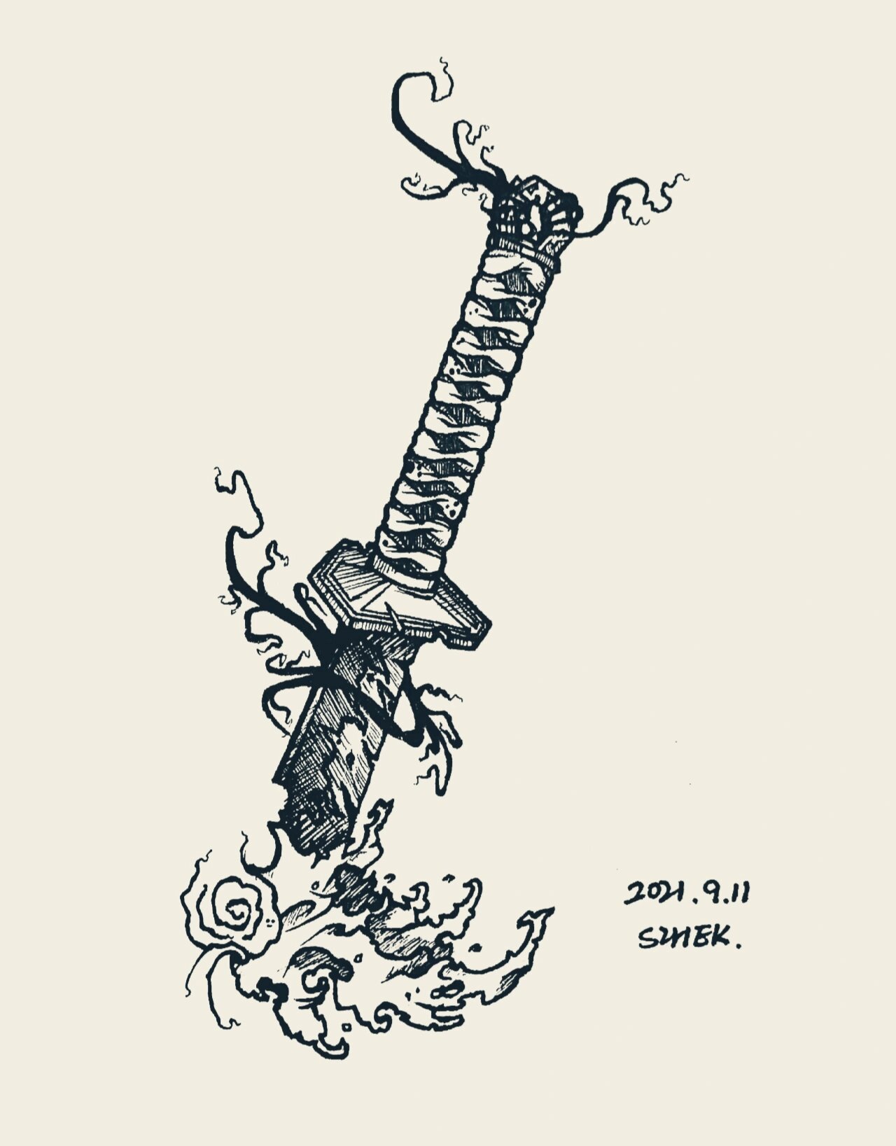 手绘 | 断刀临摹