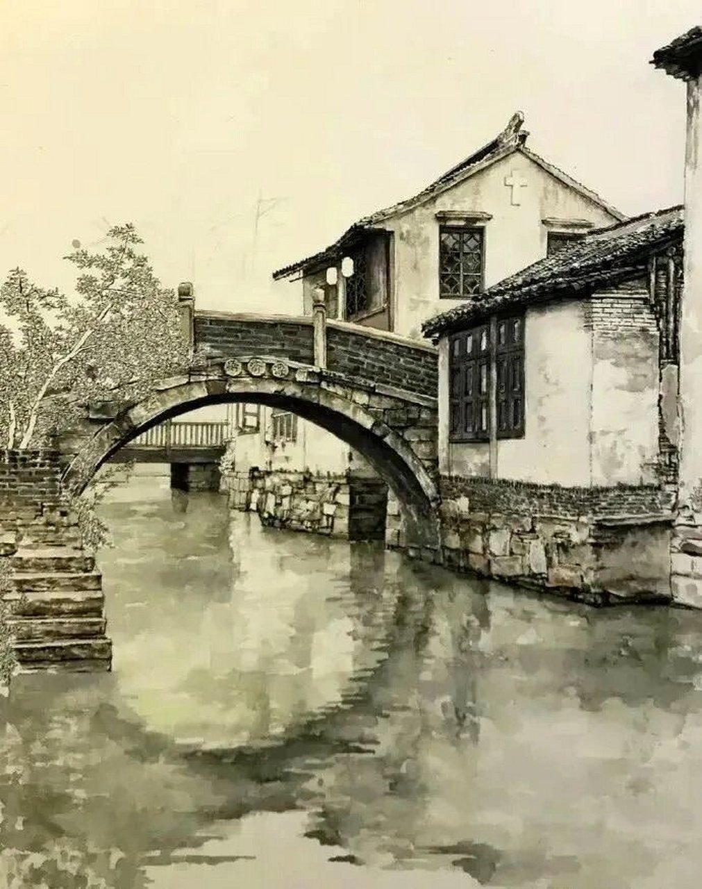 马小伟钢笔素描 #带你走进画里# #钢笔画素材# #风景写生# #风景速写