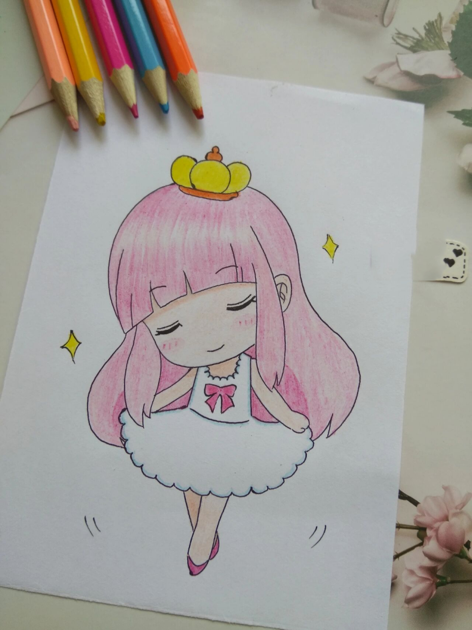 手绘94彩铅94简笔画卡通小女孩 9415有人说,如果把自己的爱好