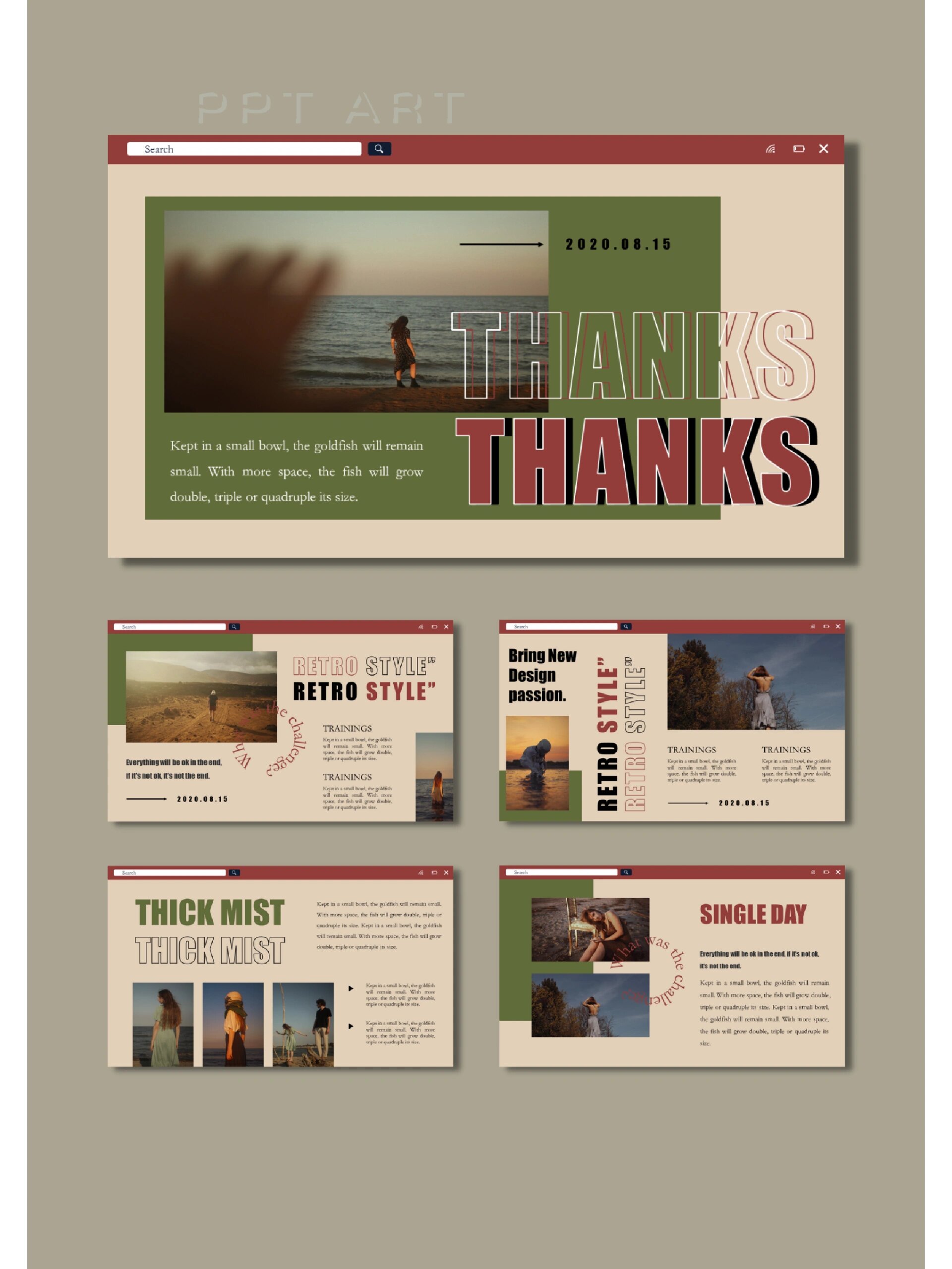 美式复古|ppt模板