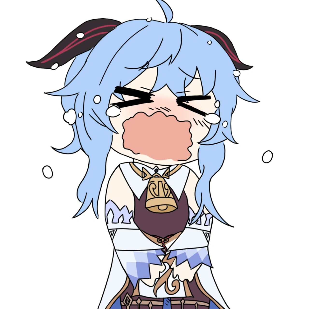 原神哭哭表情包 临摹雷神表情包的衍生 看看有你喜欢的角色吗 (表情包