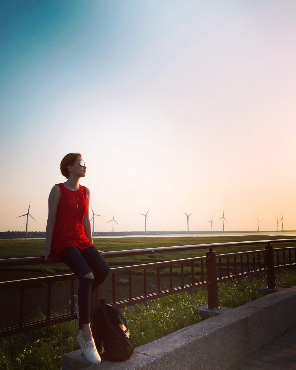 慕容九的旅行穿搭#高美湿地&东海大学探寻台中的美好 今天到了台 