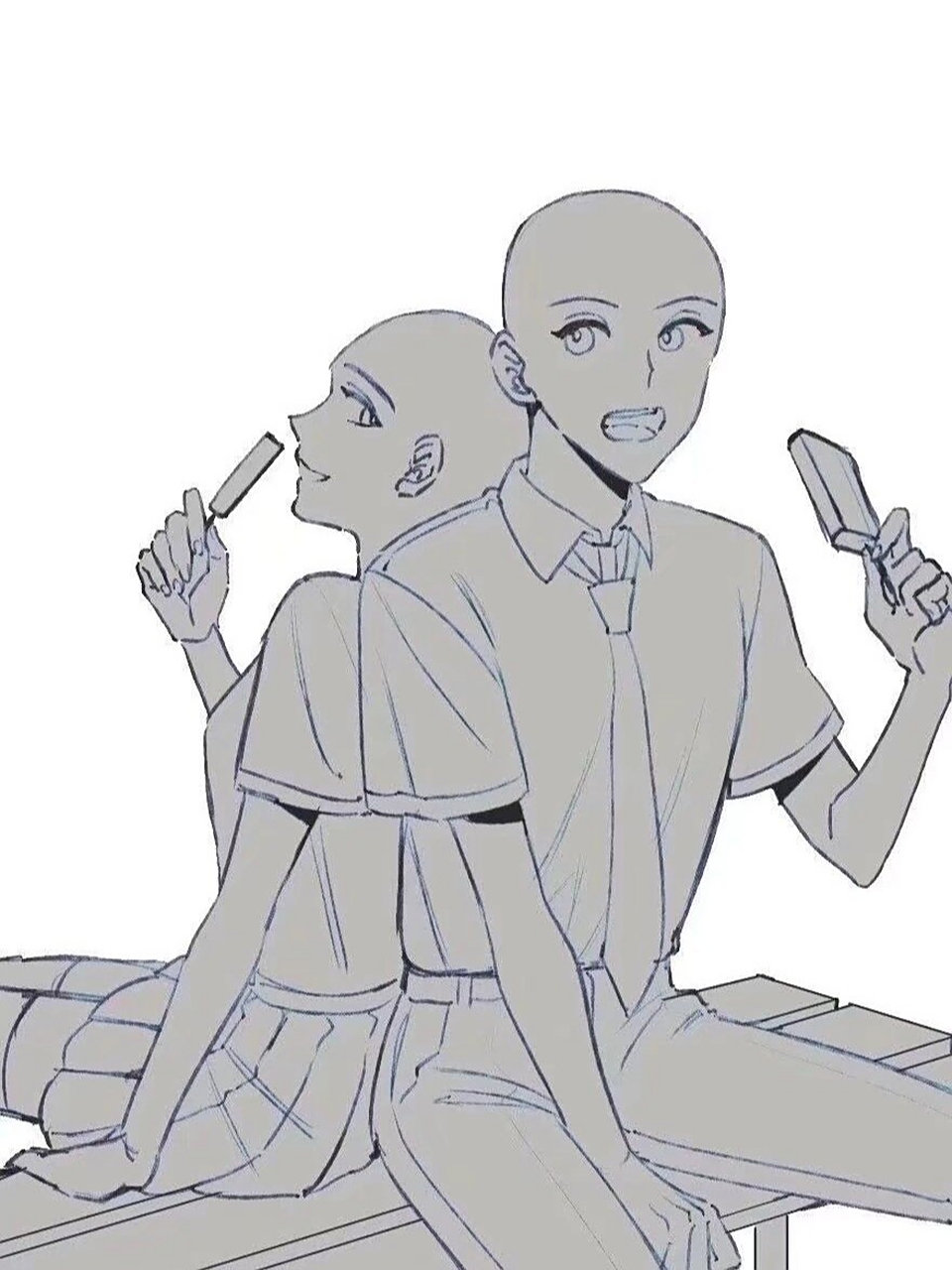 【必备素材】双人互动动作参考 小画家们是不是经常为动作发愁?