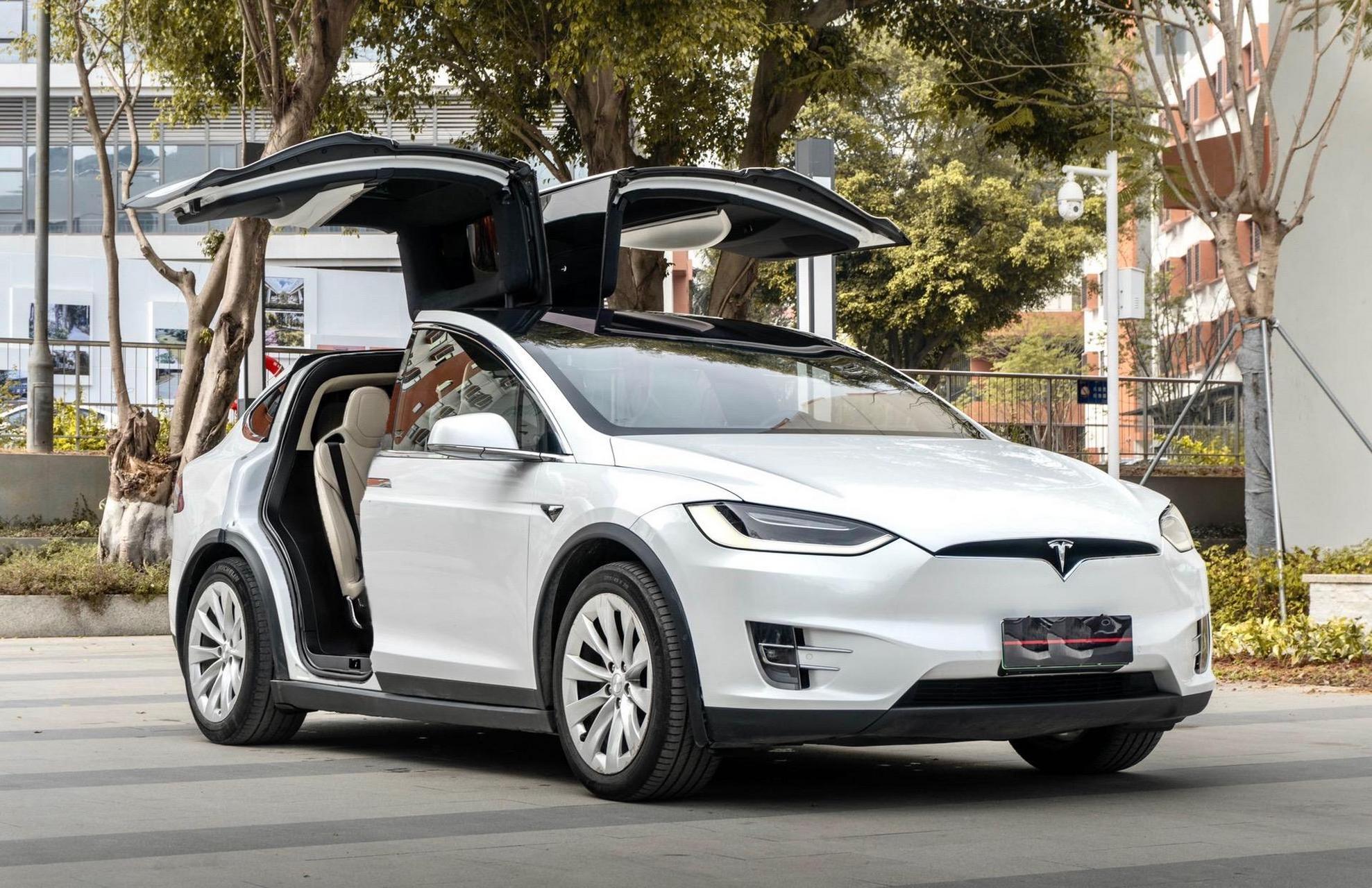 特斯拉modelx  20款model02x长续航升级版 原厂选配白外米内,5座