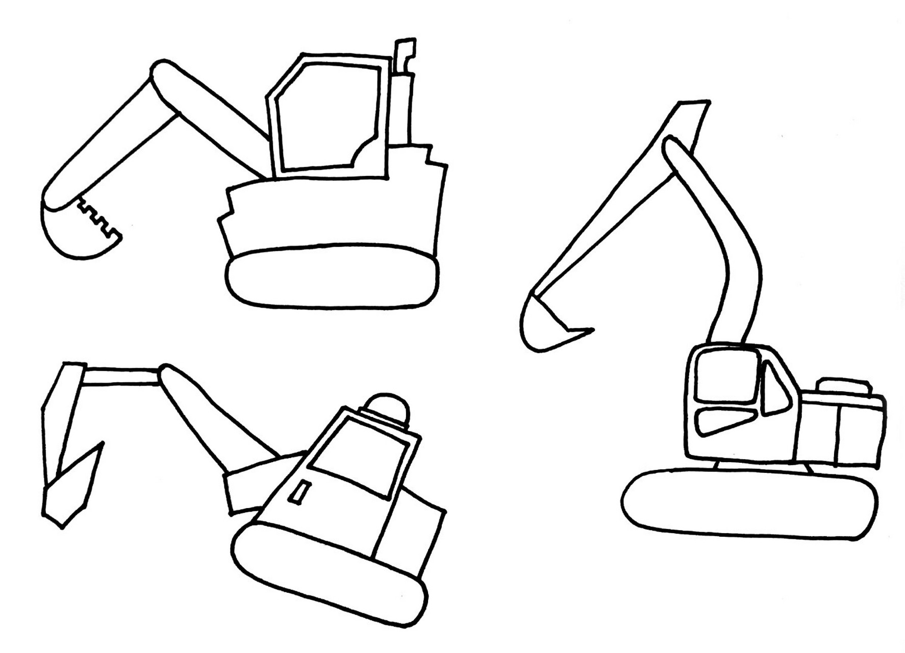 鼓励学生大胆想象 课前准备 铅笔,橡皮,粗细勾线笔 课程导入 挖掘机