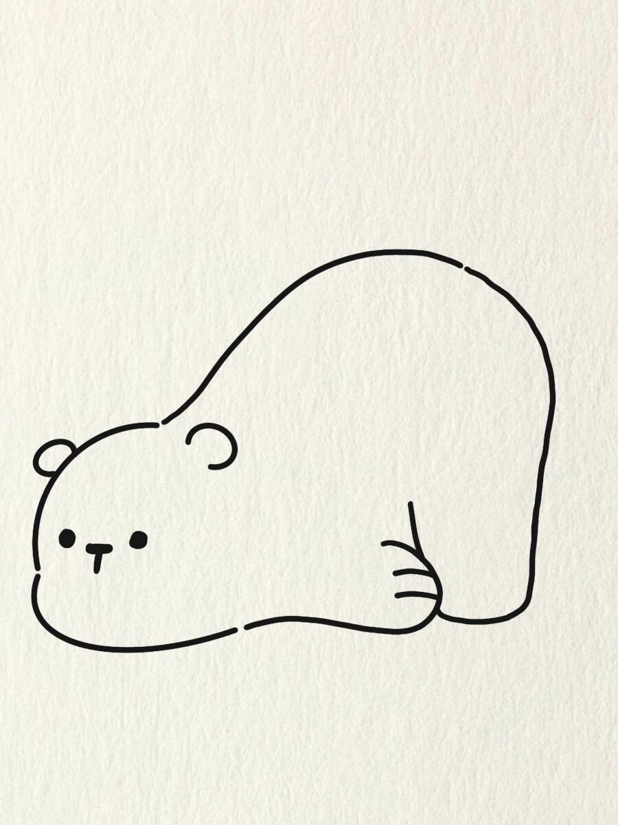 简笔画教程—放屁的熊   放屁还脸红的熊,超简单,快来跟着画吧!