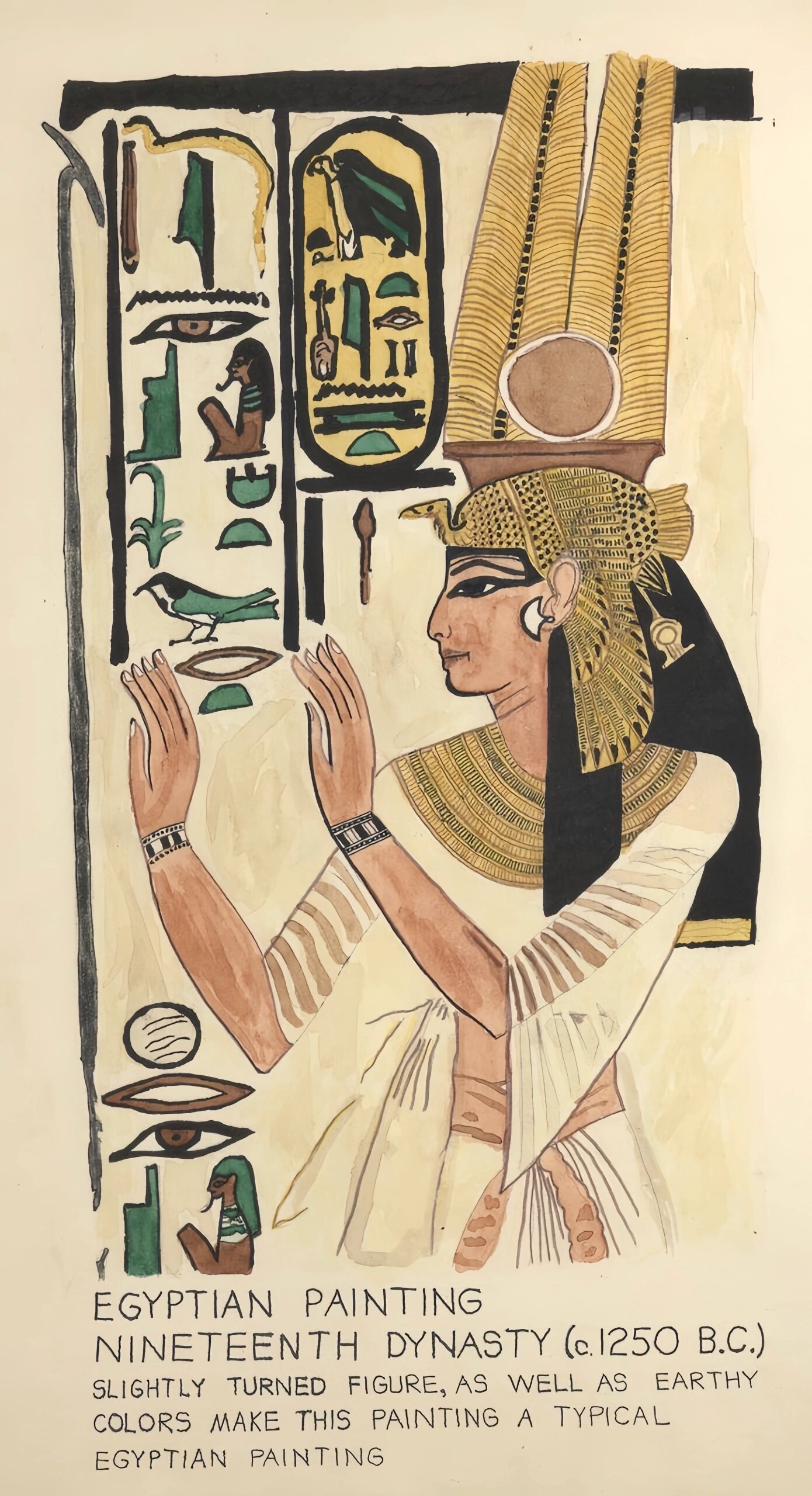 创意美术|古埃及绘画素材|埃及艳后