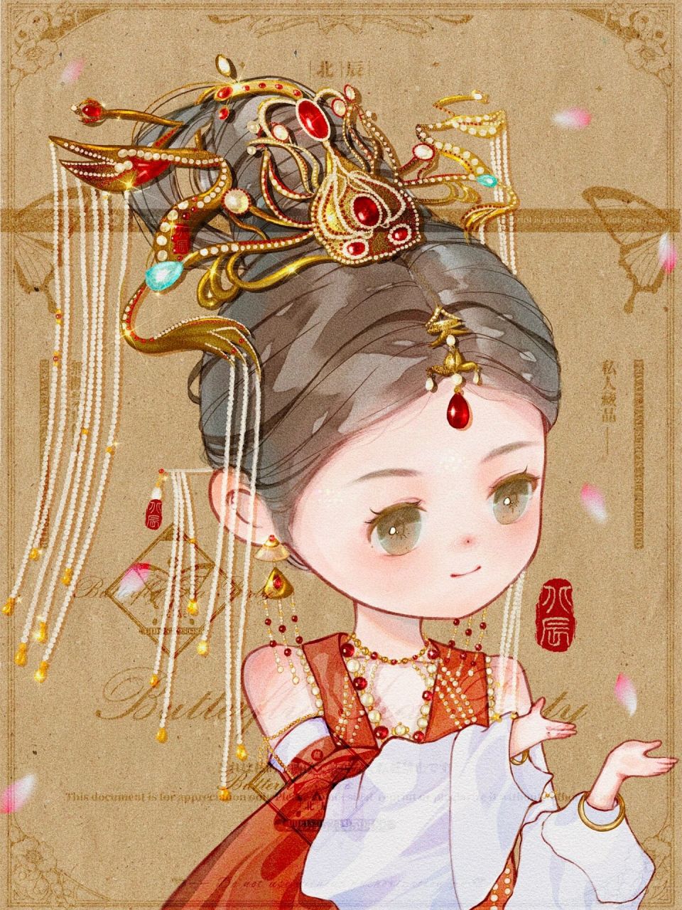 鹿鹿子|桑酒|q版029969♀15 桑酒大婚图～ 	 白鹿的粉丝宝宝