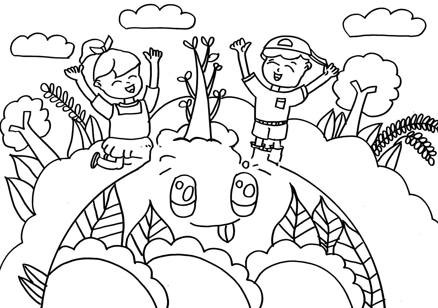 【绘画】爱护地球保护地球环境植树节儿童画