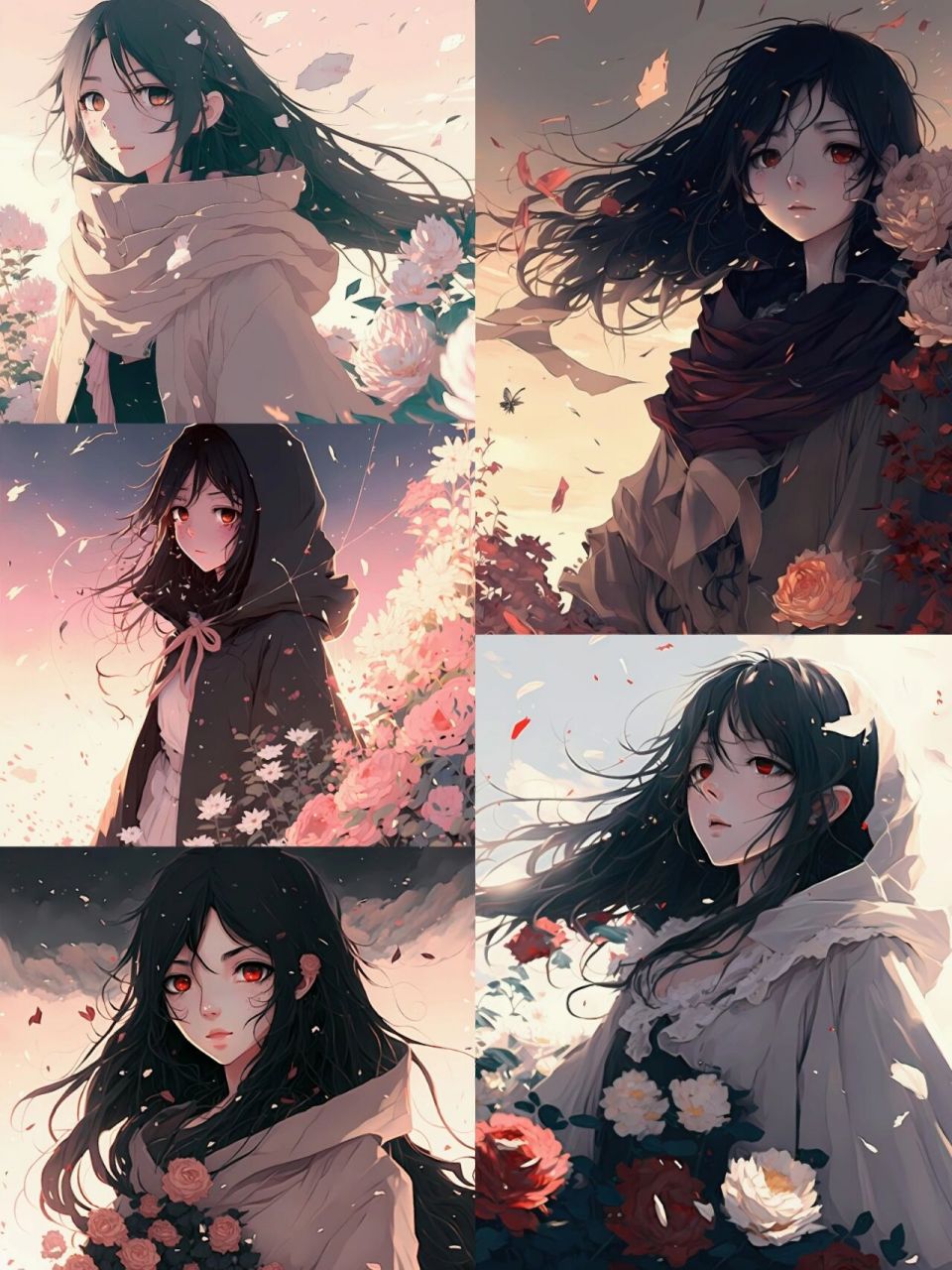 动漫女头(玫瑰与少女)