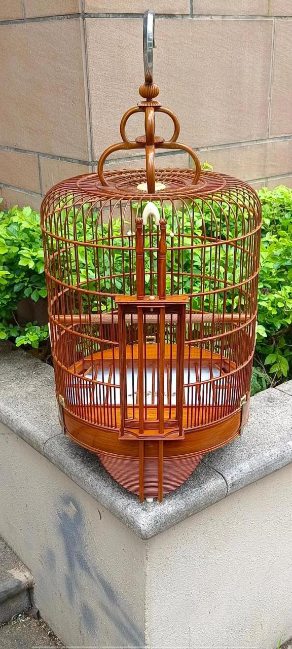 36广式画眉鸟笼清远笼二手广笼.三拉对节一丝收顶