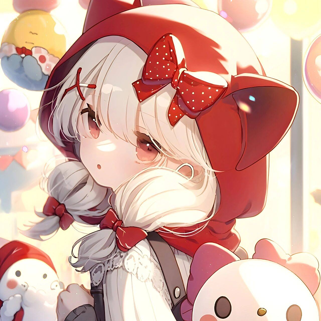 nijijourney|ai头像vol.18 红斗篷小红帽 ai作图,自由抱图.